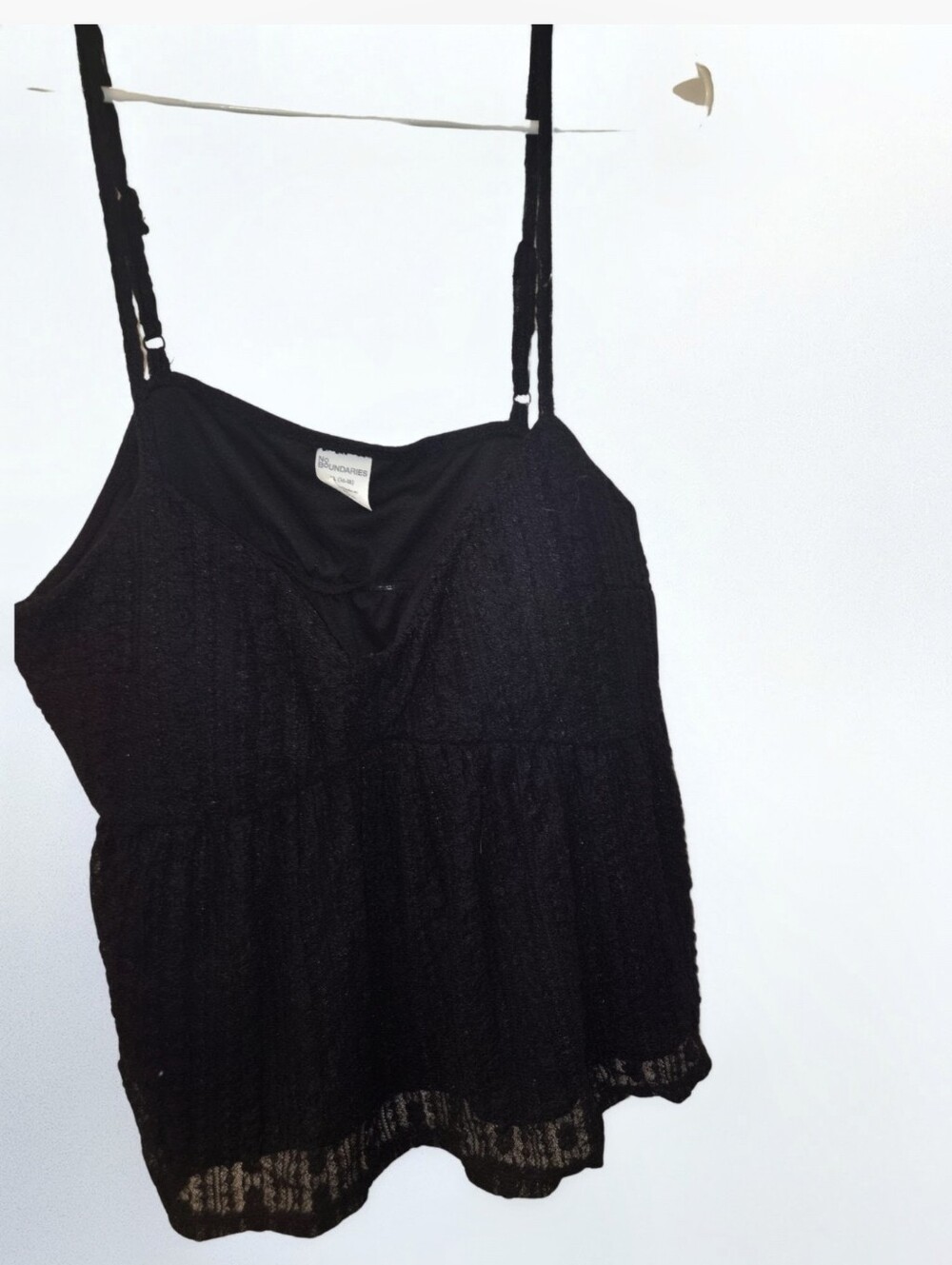Black Lace Tiered Camisole